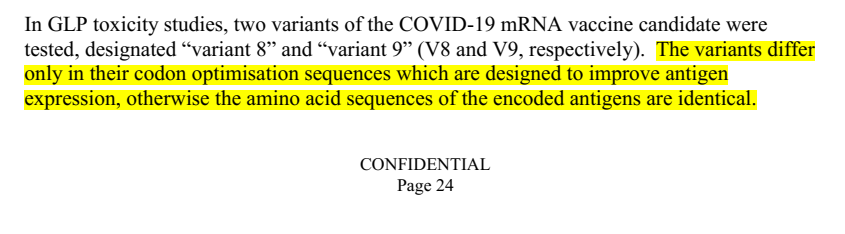 Kép aláírás: ”Covid-19 mRNS vakcina Kockázatkezelési terv (RMP) Az RMP összefoglalóját lásd a Rész. VI. A GLP szerinti toxicitási vizsgálatokban a COVID-19 mRNS-vakcina jelölt két változatát vizsgálták, amelyeket 